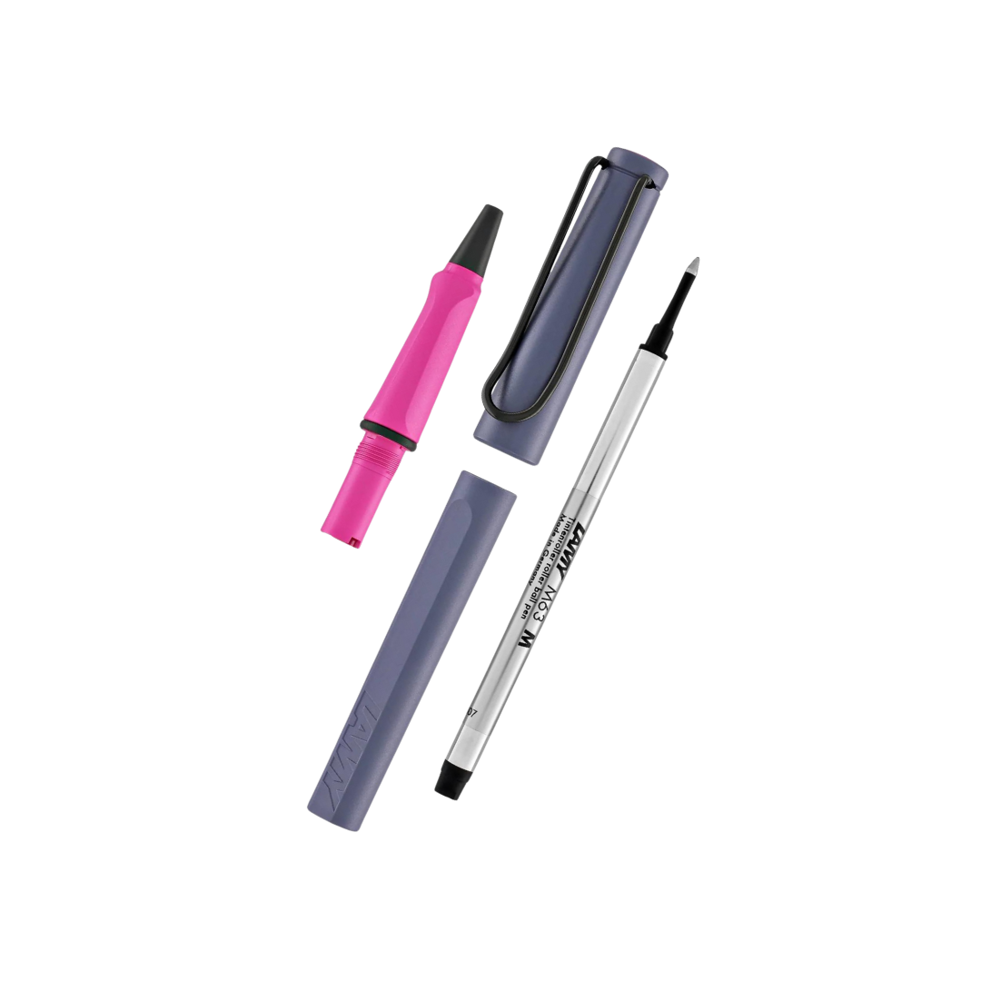 LAMY 3D7 Safari Rollerball Pen in Pink Cliff — Lamy rollerball pen — fluid gel ink writing instrument, at Cityluxe Singapore