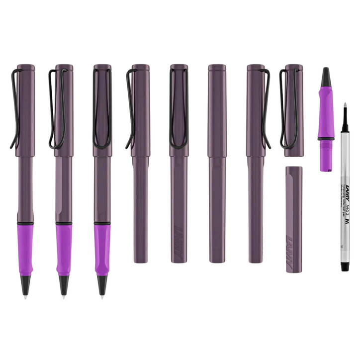LAMY 3D8 Safari Rollerball Pen in Violet Blackberry [Pre-Order] — Lamy rollerball pen — fluid gel ink writing instrument, at Cityluxe Singapore