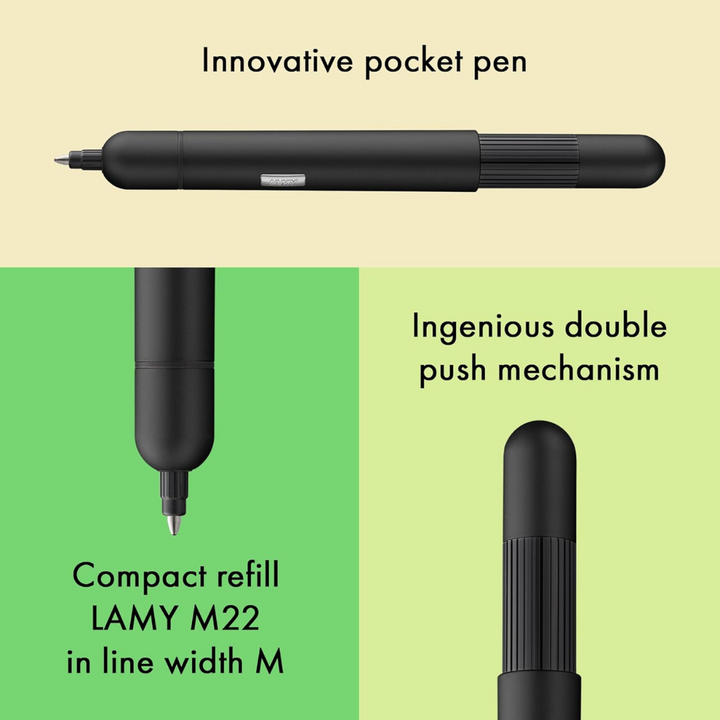 LAMY Pico Ballpoint Pen - Black — writing at an angle