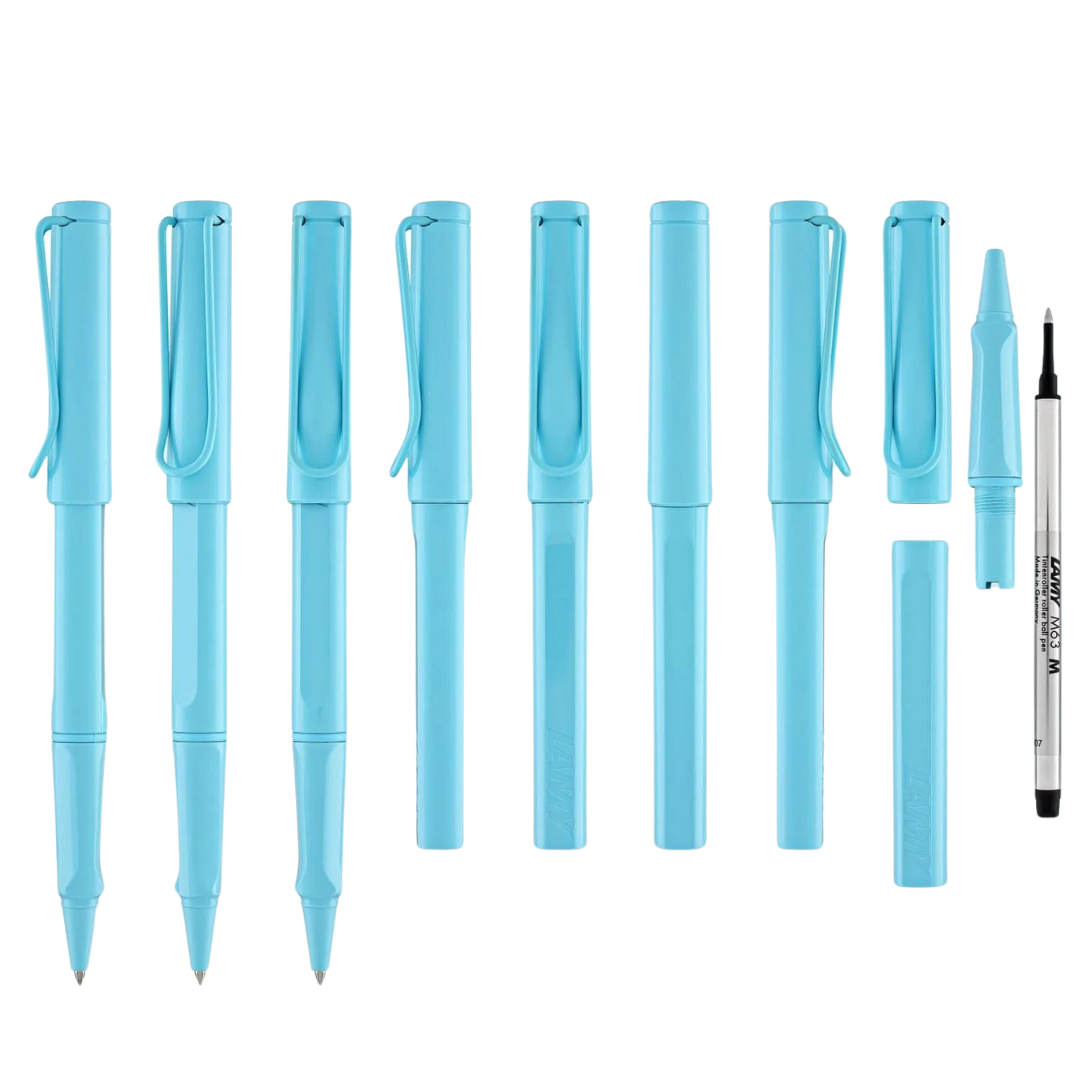 LAMY Safari Deelite Rollerball Pen in Aqua Sky (Special Edition) — Lamy rollerball pen — fluid gel ink writing instrument, at Cityluxe Singapore