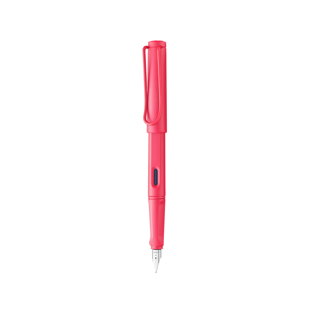 LAMY Safari Fountain Pen - Sunset Coral — nib close-up