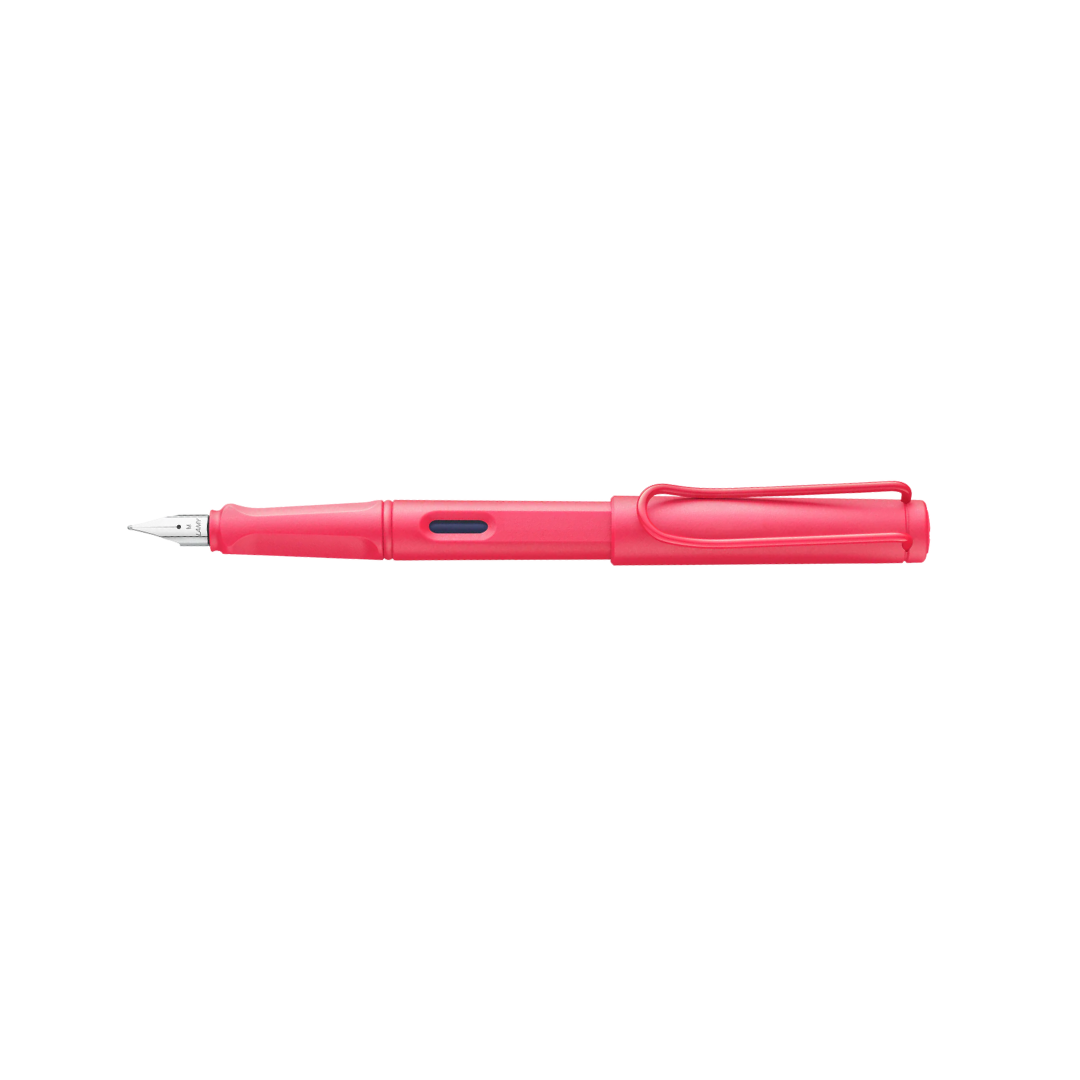 LAMY Safari Fountain Pen - Sunset Coral — with packaging
