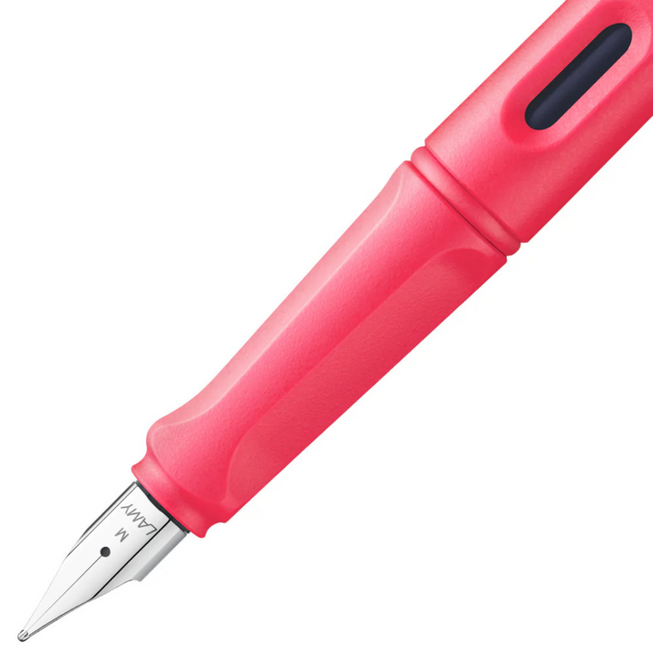 LAMY Safari Fountain Pen - Sunset Coral — writing at an angle