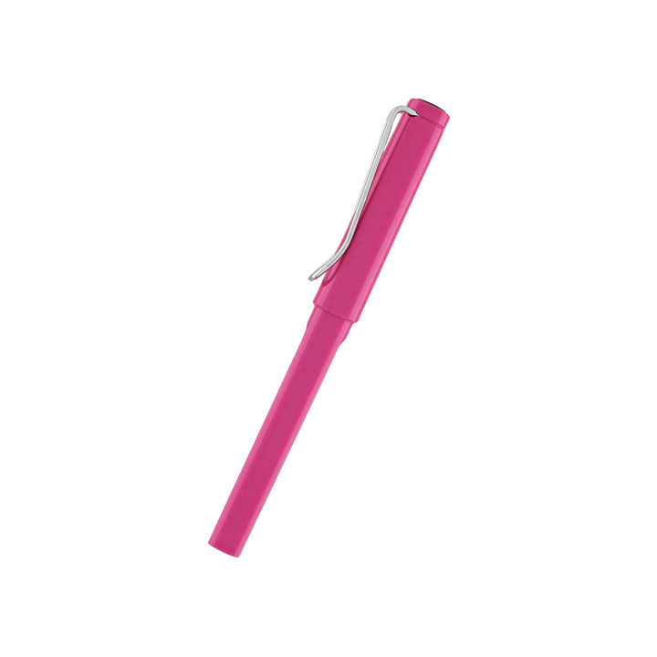 Lamy Safari Rollerball Pen Pink — writing at an angle