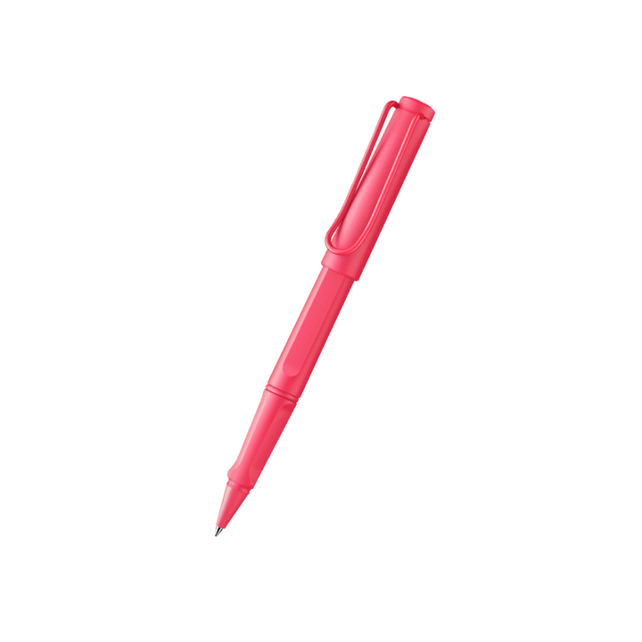 LAMY Safari Rollerball Pen in Sunset Coral — Lamy rollerball pen — fluid gel ink writing instrument, at Cityluxe Singapore