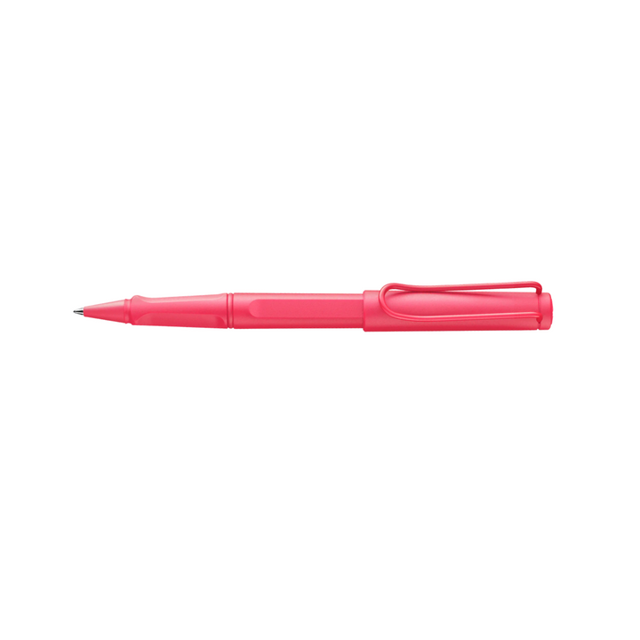 LAMY Safari Rollerball Pen in Sunset Coral — Lamy rollerball pen — fluid gel ink writing instrument, at Cityluxe Singapore