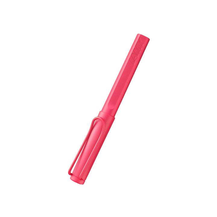 LAMY Safari Rollerball Pen in Sunset Coral — Lamy rollerball pen — fluid gel ink writing instrument, at Cityluxe Singapore
