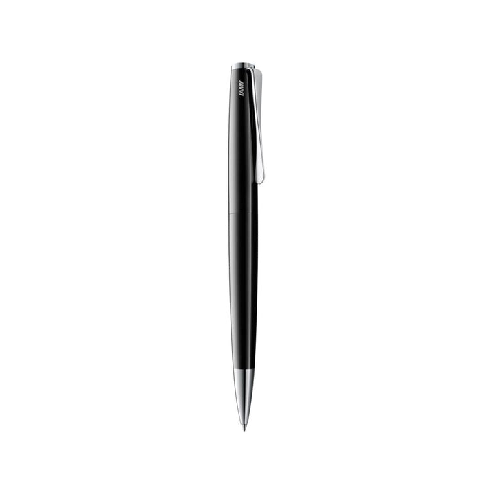 Lamy Studio Ballpoint Pen Piano Black — uncapped with cap posted