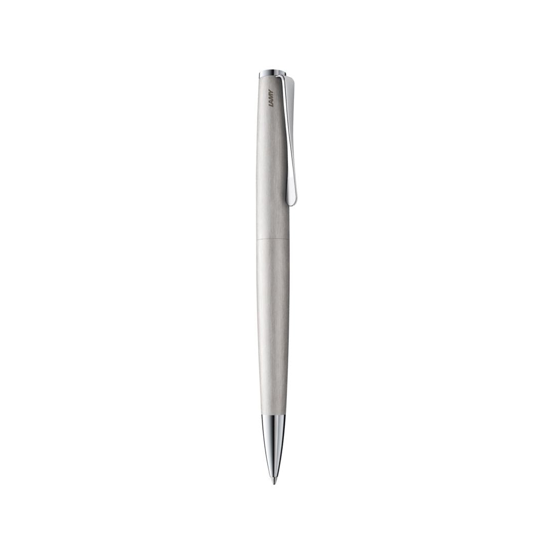 Lamy Studio Ballpoint Pen Brushed — uncapped with cap posted