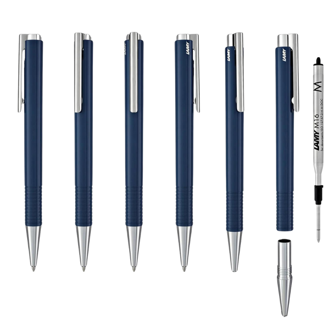 LAMY logo M+ Ballpoint Pen in Blue — Lamy ballpoint pen — reliable smooth-writing everyday pen, at Cityluxe Singapore