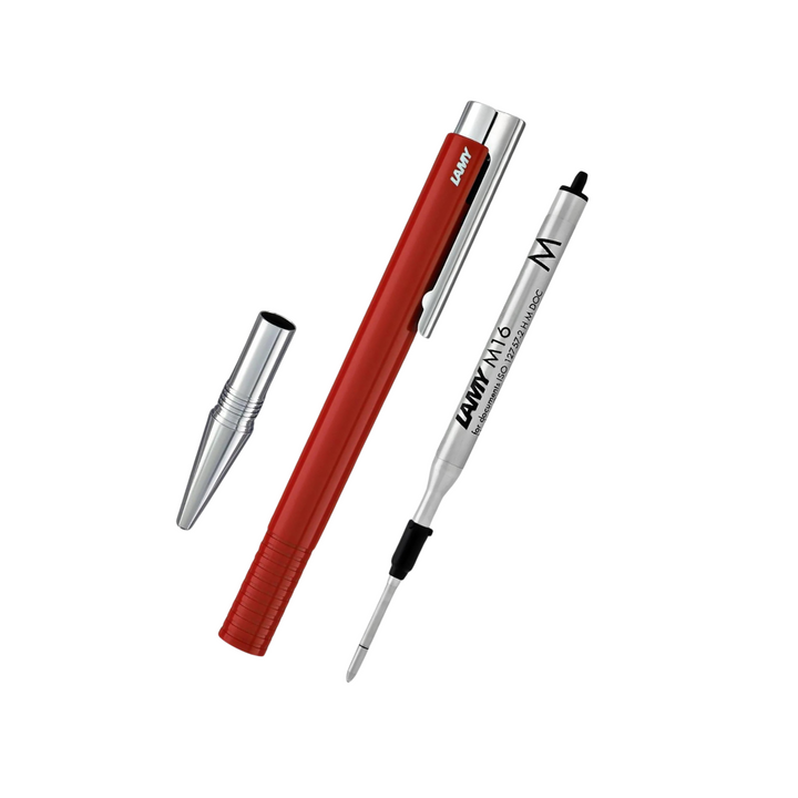 LAMY logo M+ Ballpoint Pen Red — Lamy ballpoint pen — reliable smooth-writing everyday pen, at Cityluxe Singapore