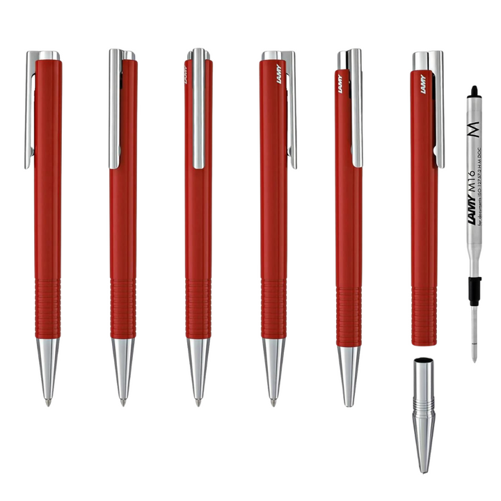 LAMY logo M+ Ballpoint Pen Red — Lamy ballpoint pen — reliable smooth-writing everyday pen, at Cityluxe Singapore
