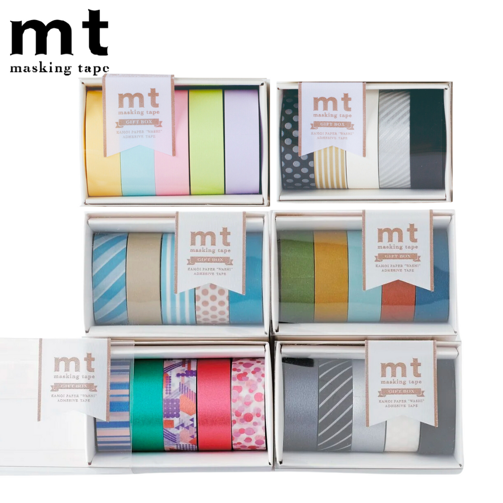 MT Tape Giftbox 5 In 1 in Monotone 2 — MT Tape tape gift box — premium stationery and lifestyle, at Cityluxe Singapore