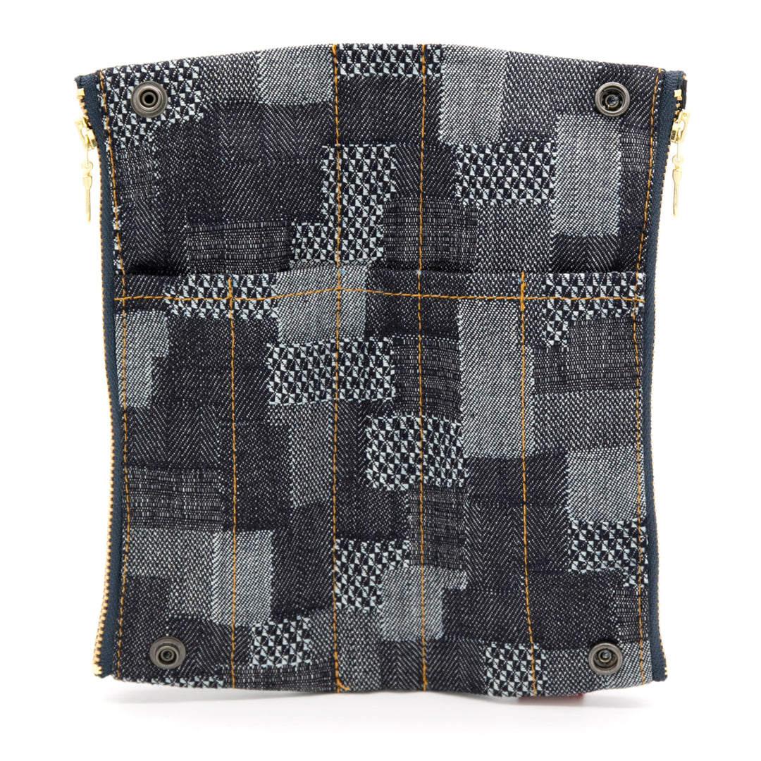 Luddite Authentic Denim Folding Pen Case - Patchwork — engraving example