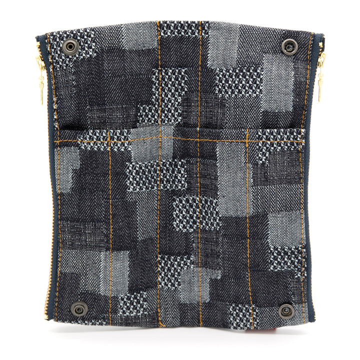 Luddite Authentic Denim Folding Pen Case - Patchwork — engraving example