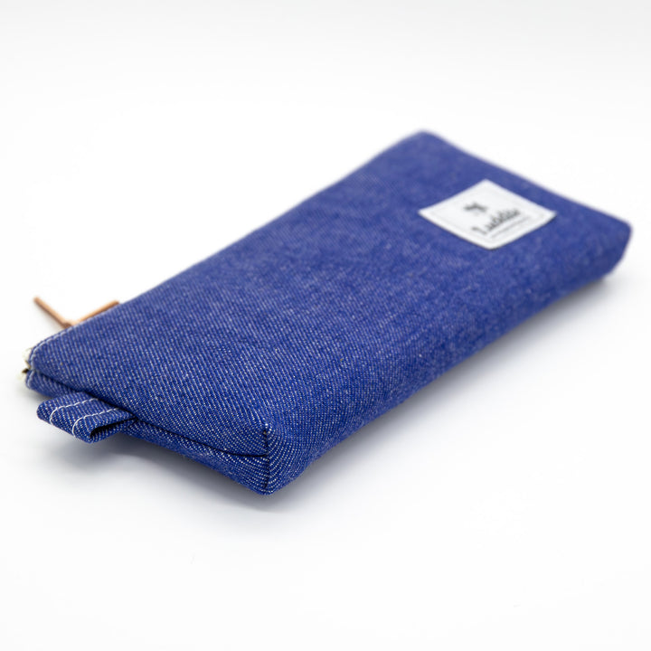 Luddite Pen Case M - Okayama Denim Blue — tip detail