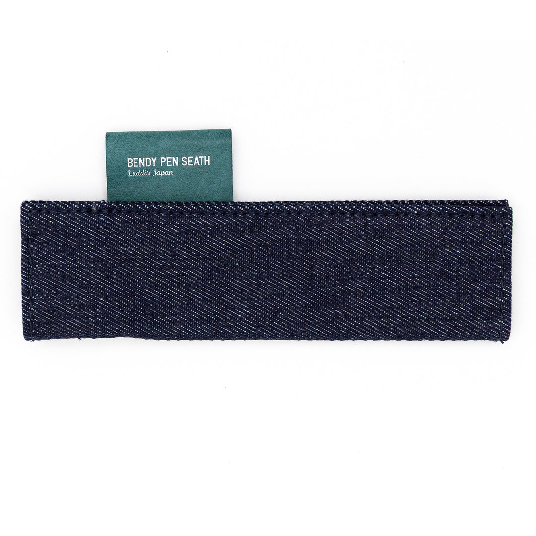 Luddite Denim×MAYA Bendy Pen Sheath 2+1 in Denim — Luddite pencil — quality graphite writing pencil, at Cityluxe Singapore