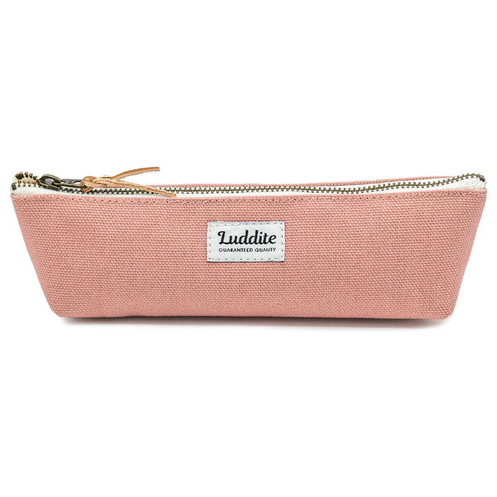 Luddite Kurashiki Canvas Pen Case S - Smoky Pink — capped