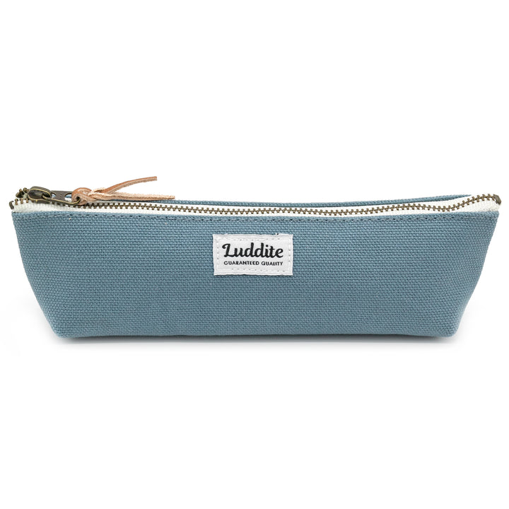 Luddite Kurashiki Canvas Pen Case S - Blue Gray — capped