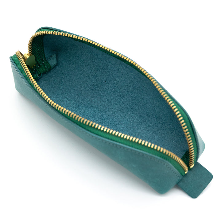 Luddite MAYA Arch Pencase - Teal — writing at an angle