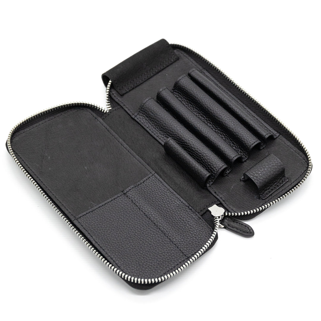 Luddite MAYA Roundzip Pencase Essential - Black — writing at an angle