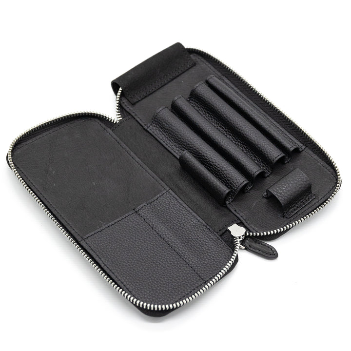 Luddite MAYA Roundzip Pencase Essential - Black — writing at an angle