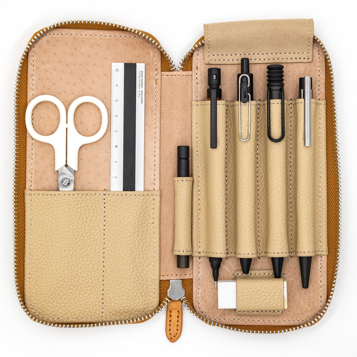 Luddite MAYA Roundzip Pencase Essential - Brown — barrel detail
