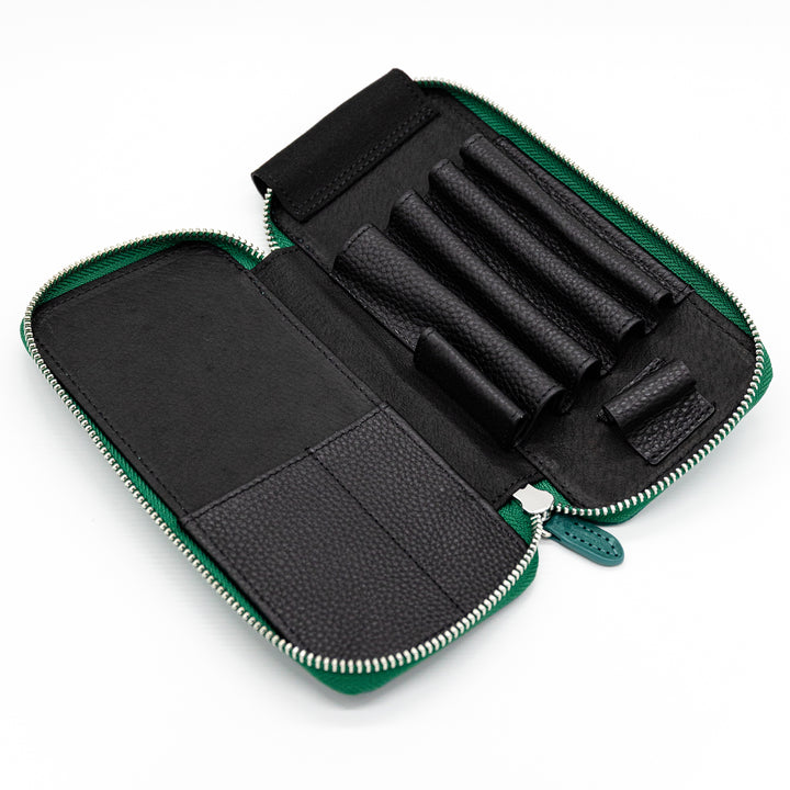 Luddite MAYA Roundzip Pencase Essential - Teal — writing at an angle
