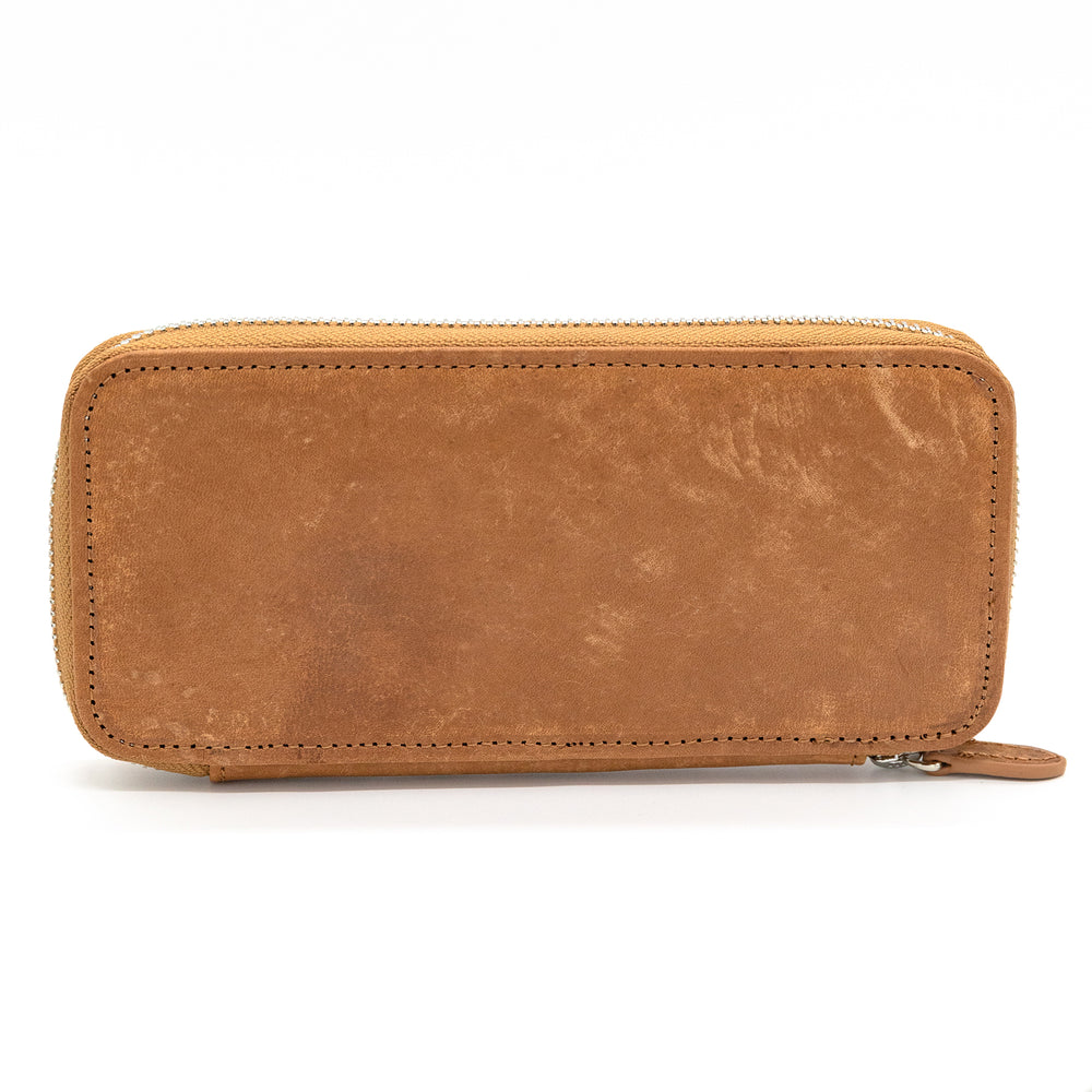 Luddite MAYA Roundzip Pencase Essential in Whisky Brown — Luddite pencil — quality graphite writing pencil, at Cityluxe Singapore