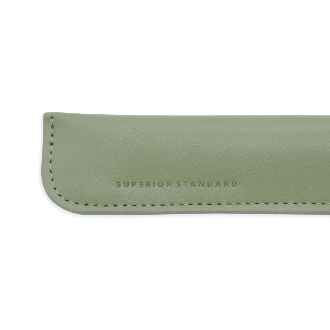 Luddite Superior Standard PU Leather Pen Holder - Khaki — tip detail