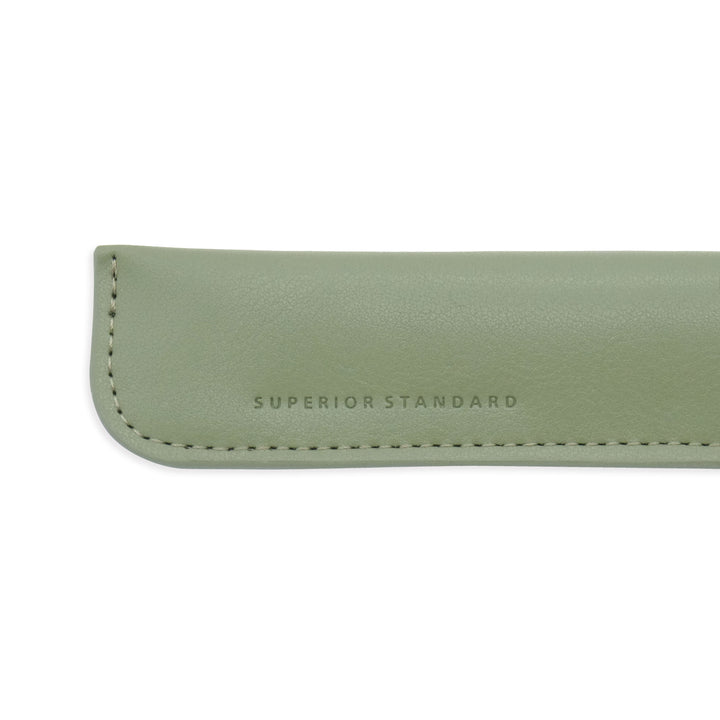 Luddite Superior Standard PU Leather Pen Holder - Khaki — tip detail