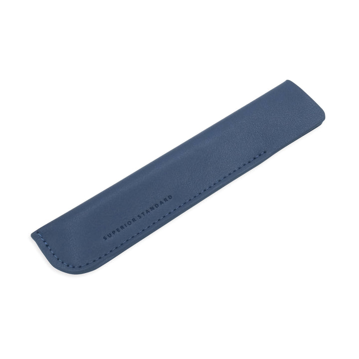 Luddite Superior Standard PU Leather Pen Holder - Navy — barrel detail