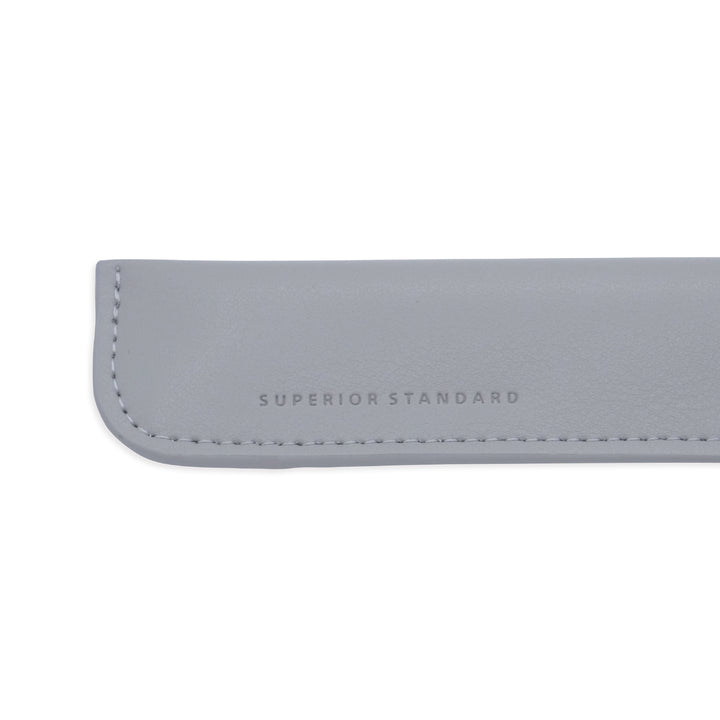 Luddite Superior Standard PU Leather Pen Holder - Gray — with packaging