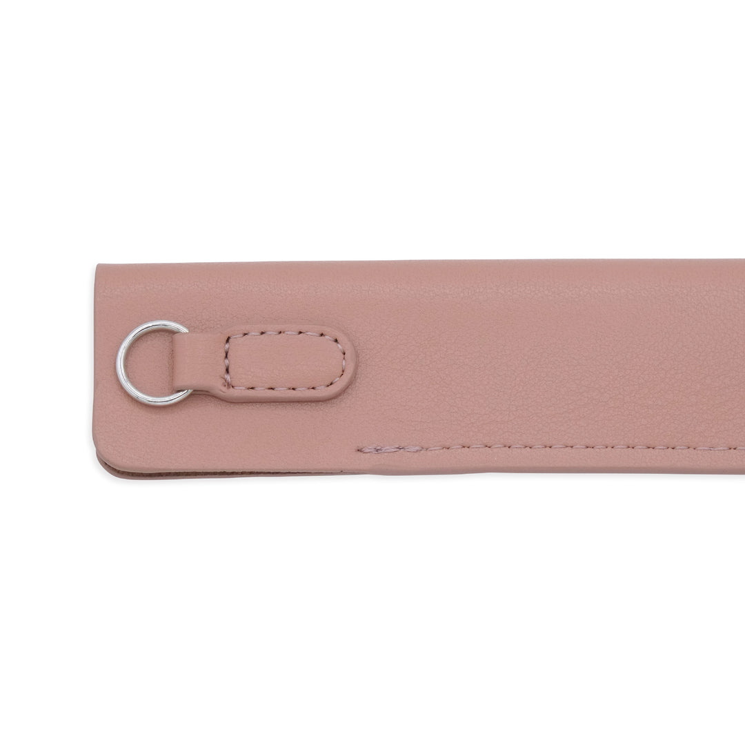 Luddite Superior Standard PU Leather Pen Holder - Deep Pink (Smoky Pink) — with packaging