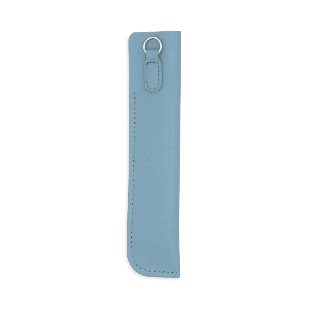 Luddite Superior Standard PU Leather Pen Holder in Blue Gray — Luddite pencil — quality graphite writing pencil, at Cityluxe Singapore