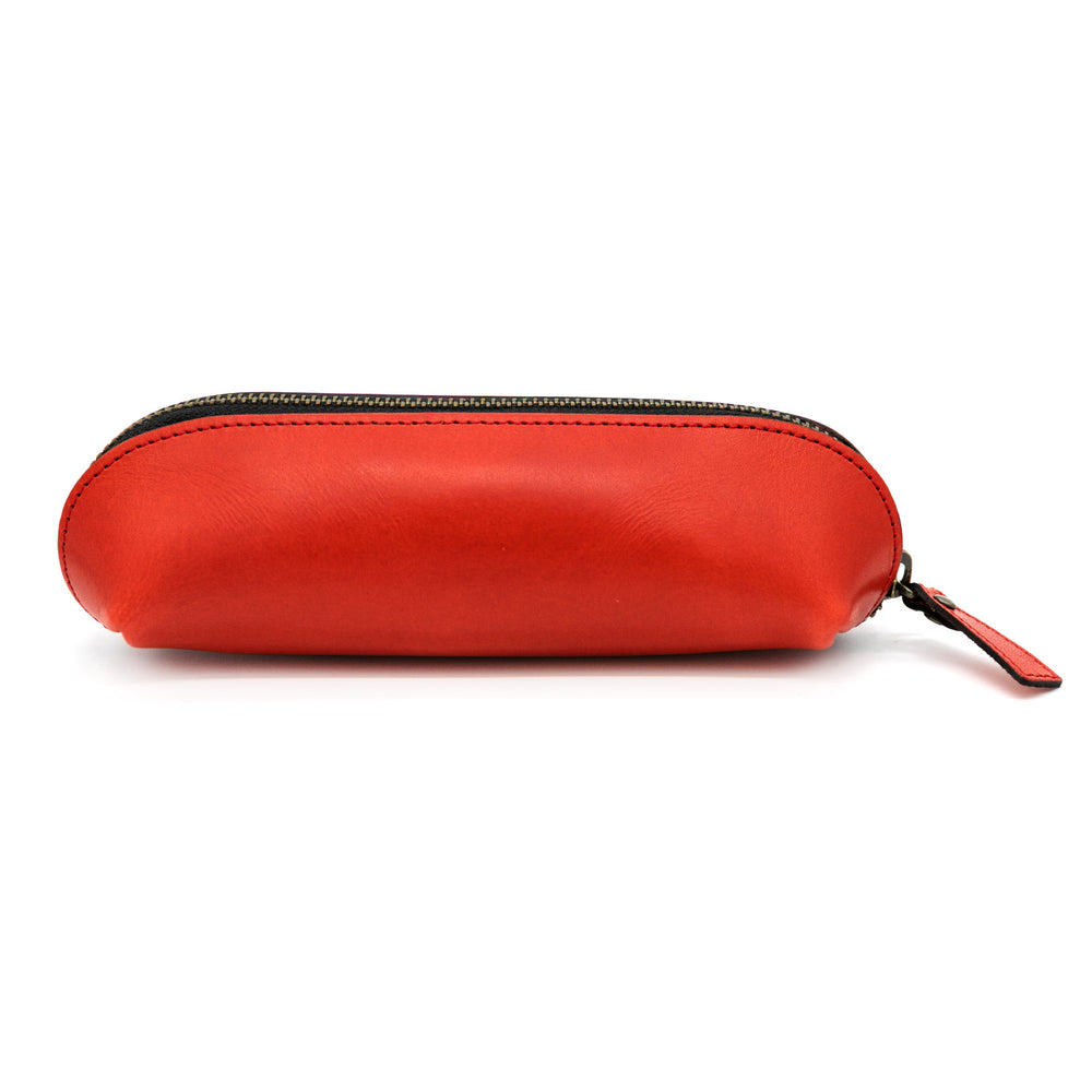 Luddite Trattoria Leather Pen Case in Red — Luddite pencil — quality graphite writing pencil, at Cityluxe Singapore