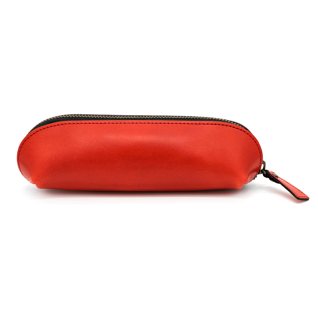 Luddite Trattoria Leather Pen Case - Red — lead extended