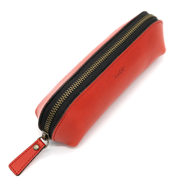 Luddite Trattoria Leather Pen Case - Red — with packaging