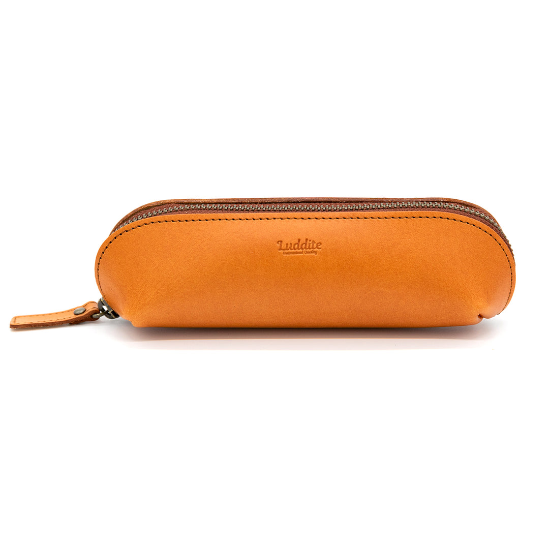 Luddite Trattoria Leather Pen Case in Camel — Luddite pencil — quality graphite writing pencil, at Cityluxe Singapore