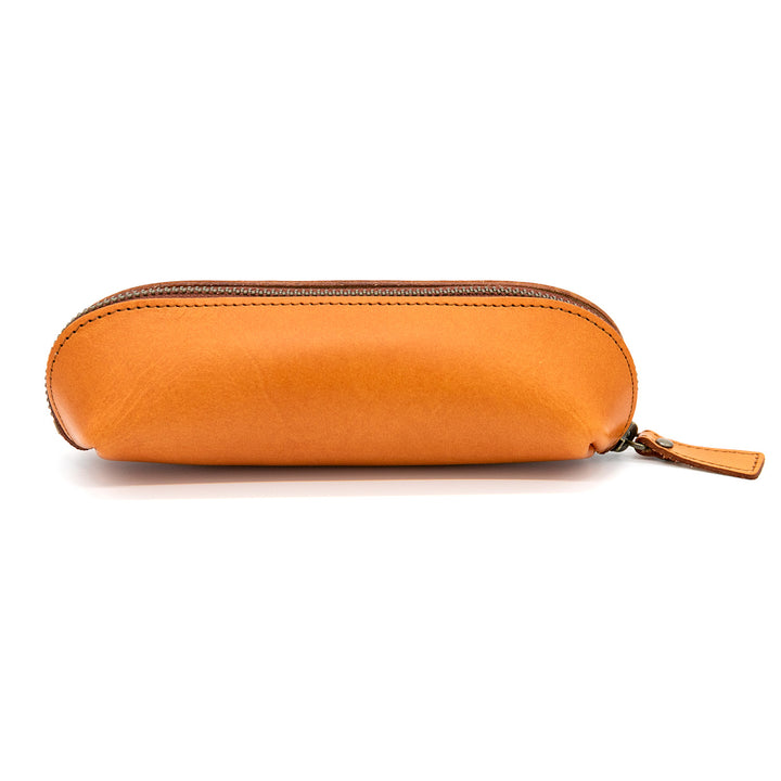 Luddite Trattoria Leather Pen Case - Camel — lead extended