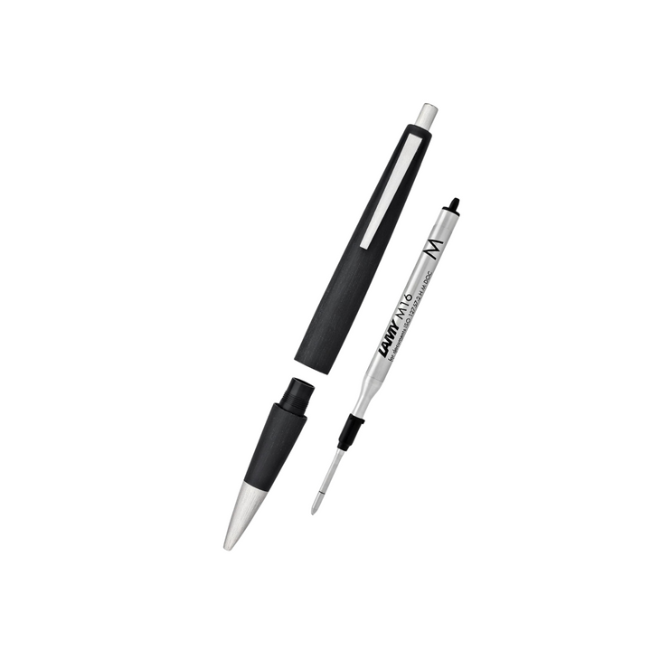 Lamy 2000 Ballpoint Pen Black — barrel detail