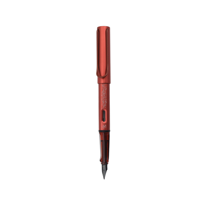 Lamy AL-Star Fountain Pen - Gryffindor (Harry Potter Special Edition) — uncapped with cap posted