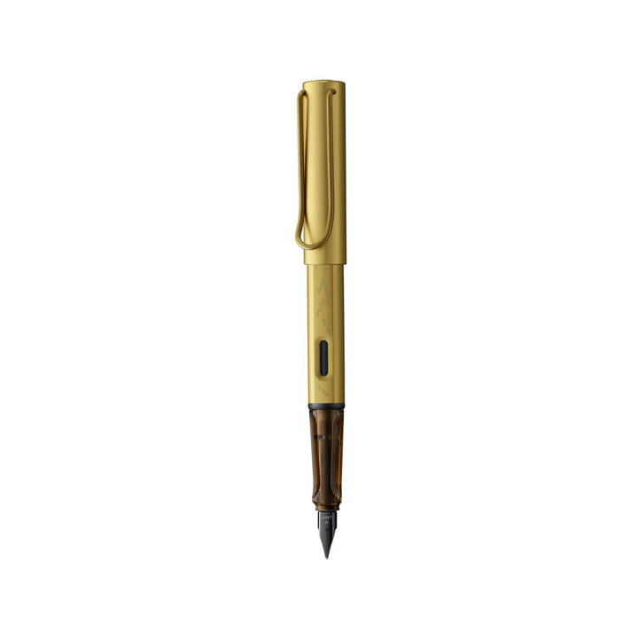 Lamy AL-Star Fountain Pen - Hufflepuff (Harry Potter Special Edition) — uncapped with cap posted