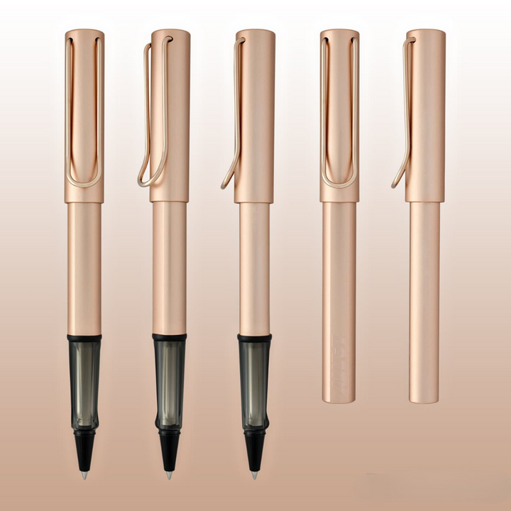 Lamy Lx Rollerball Pen Rose Gold — Lamy rollerball pen — fluid gel ink writing instrument, at Cityluxe Singapore