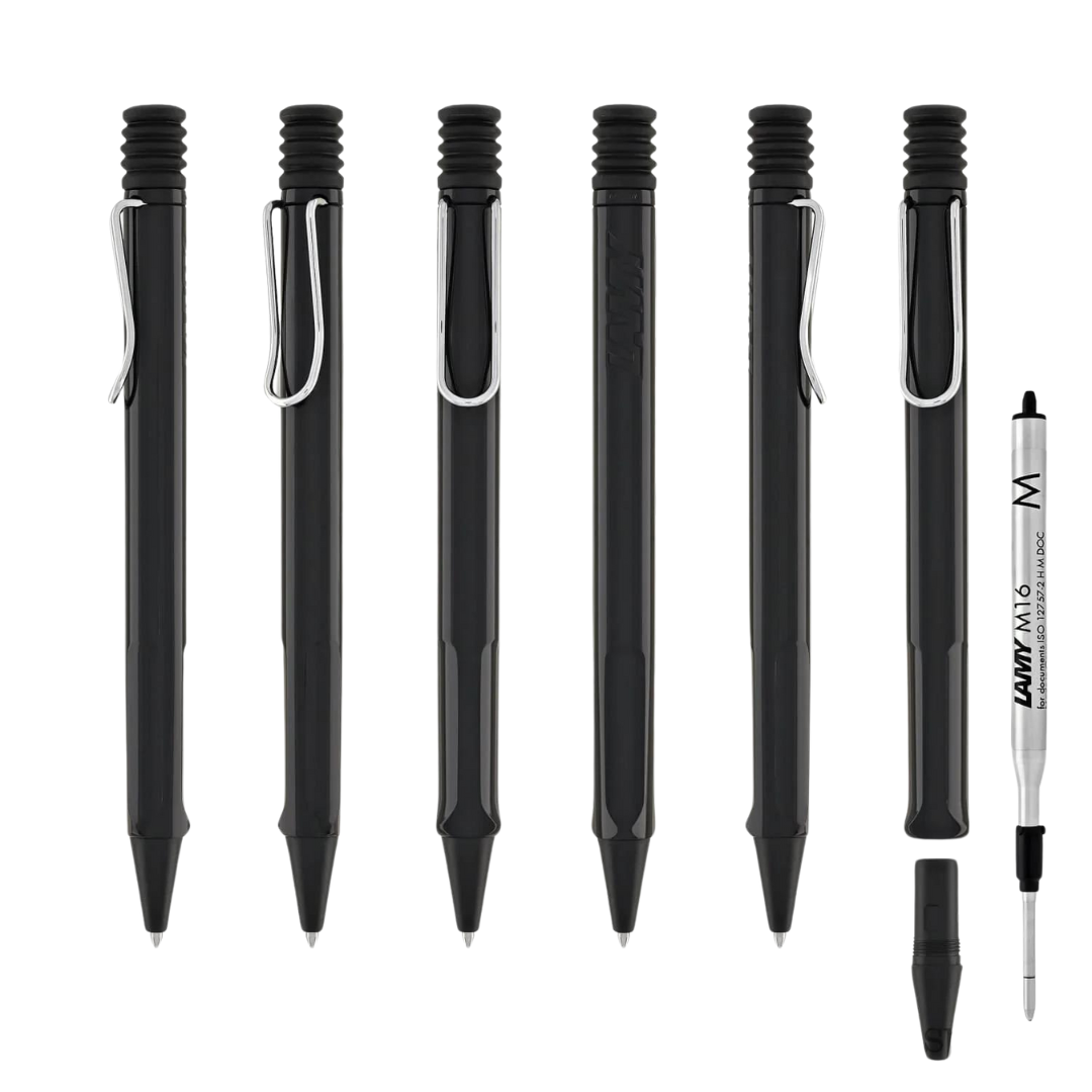 Lamy Safari Ballpoint Pen Black — Lamy ballpoint pen — reliable smooth-writing everyday pen, at Cityluxe Singapore
