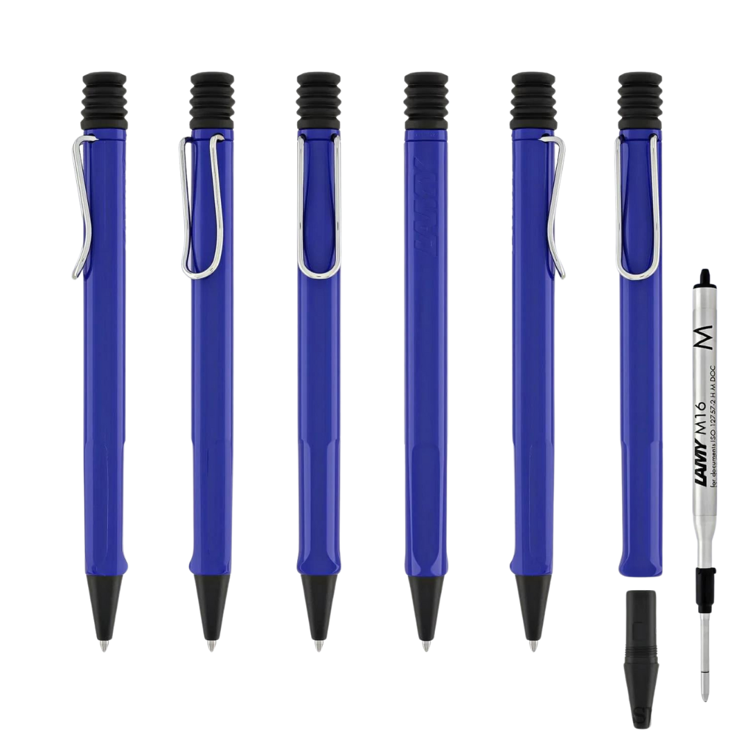 Lamy Safari Ballpoint Pen Blue — Lamy ballpoint pen — reliable smooth-writing everyday pen, at Cityluxe Singapore