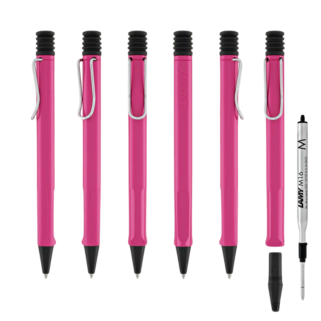 Lamy Safari Ballpoint Pen Pink — Lamy ballpoint pen — reliable smooth-writing everyday pen, at Cityluxe Singapore