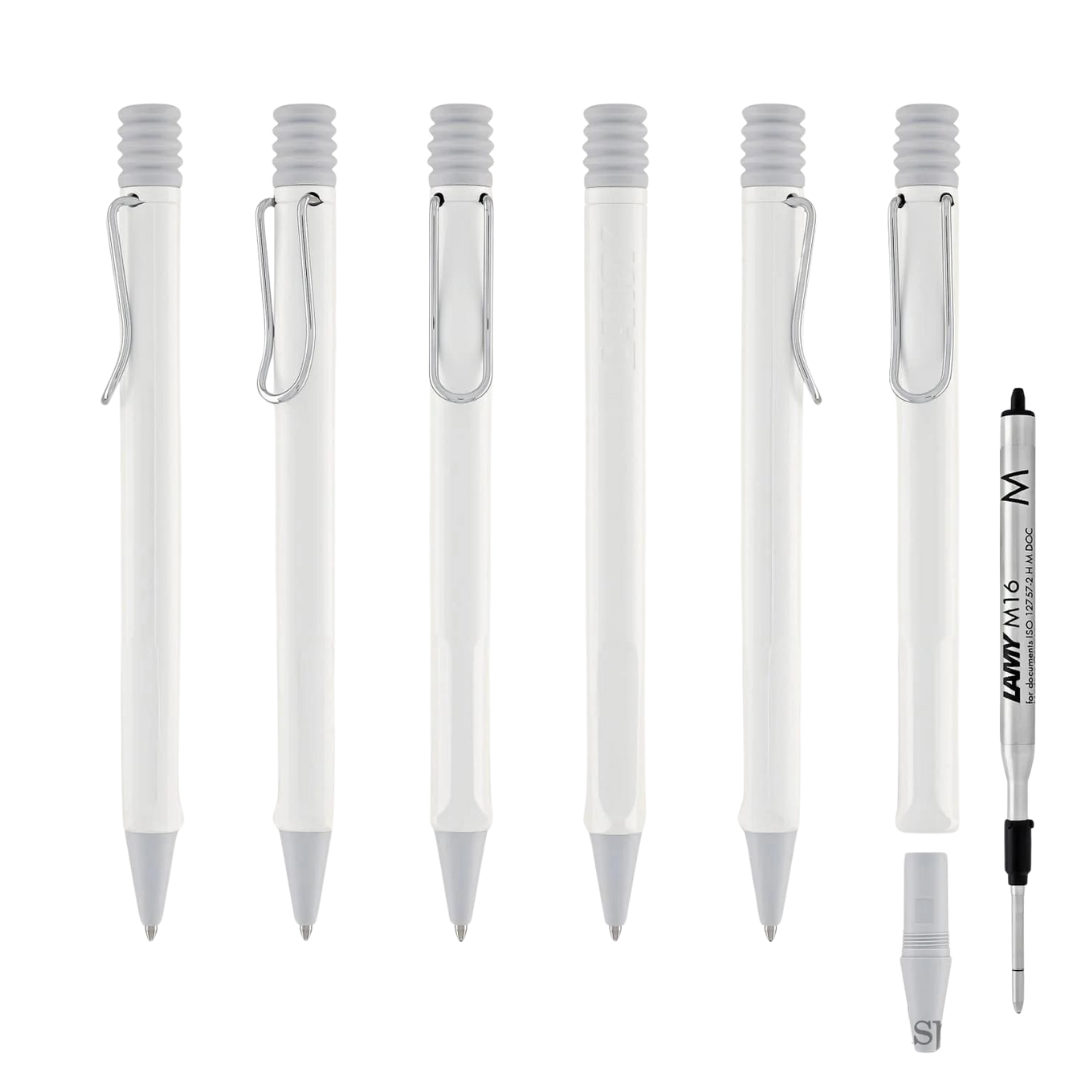 Lamy Safari Ballpoint Pen White — Lamy ballpoint pen — reliable smooth-writing everyday pen, at Cityluxe Singapore