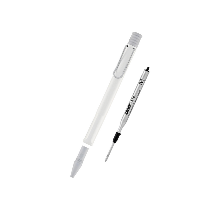 Lamy Safari Ballpoint Pen White — Lamy ballpoint pen — reliable smooth-writing everyday pen, at Cityluxe Singapore