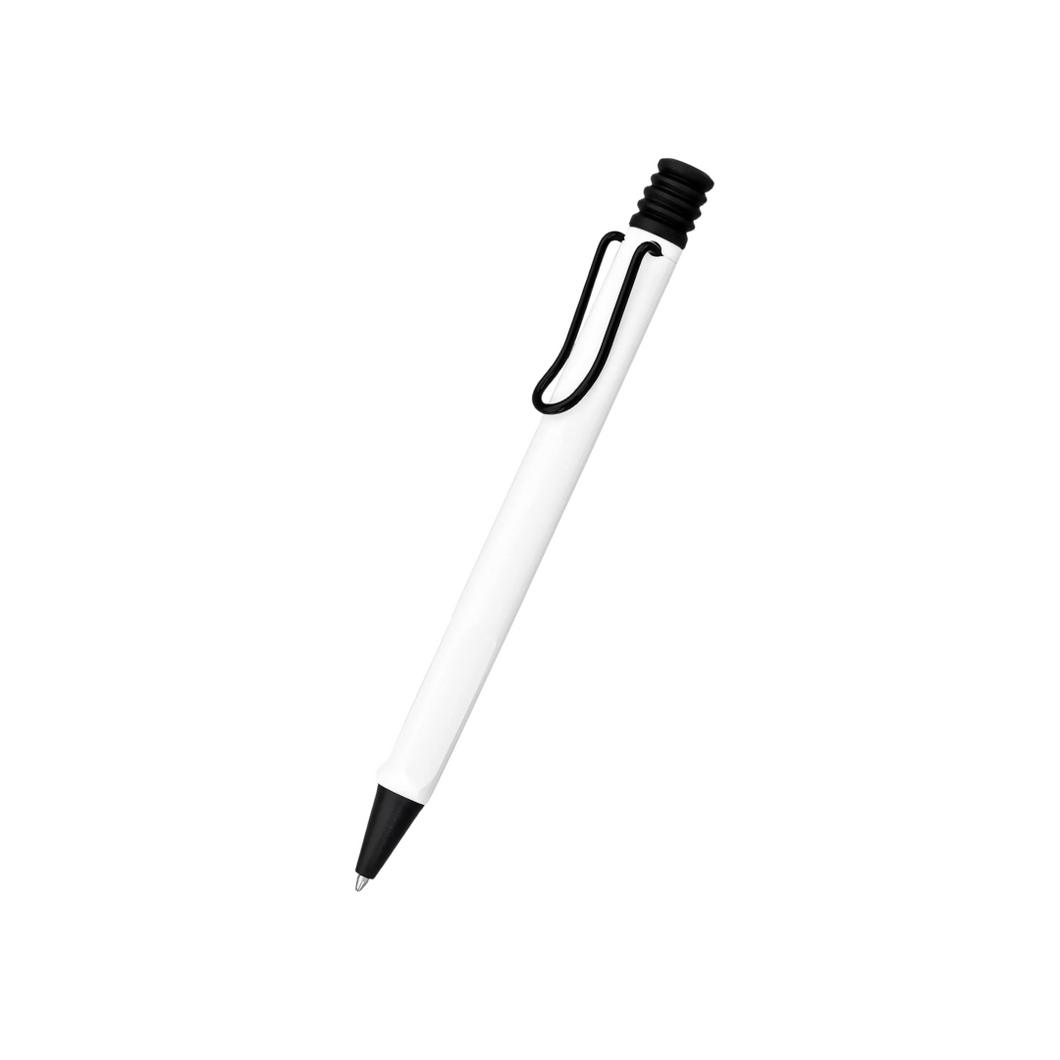 LAMY Safari Ballpoint Pen White with Black Clip - 2022 Special Edition